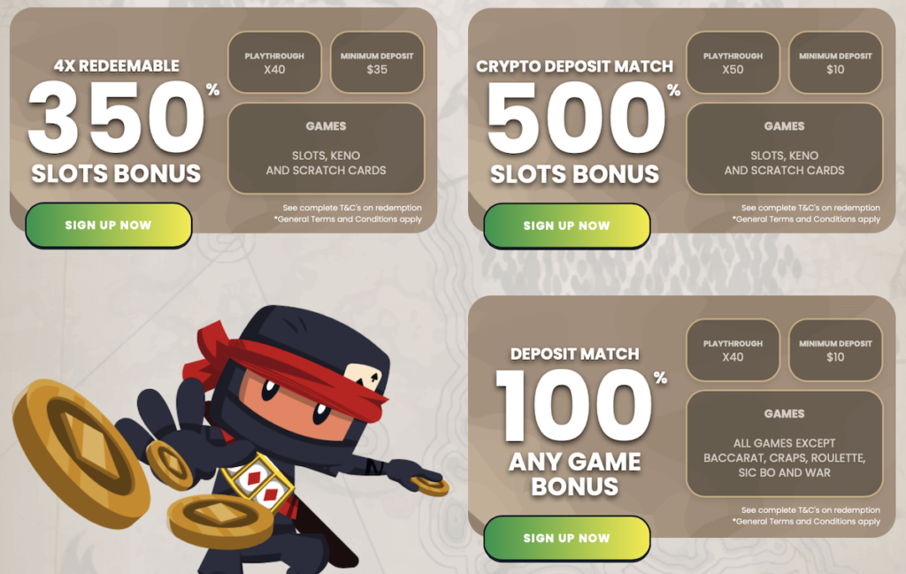 Slots Ninja bonus